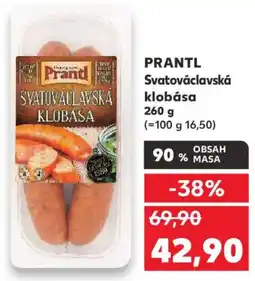 Kaufland PRANTL Svatováclavská klobása nabídka