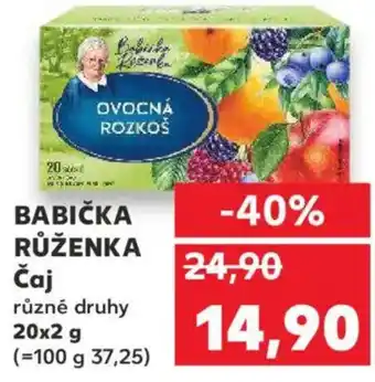Kaufland BABIČKA RŮŽENKA Čaj nabídka
