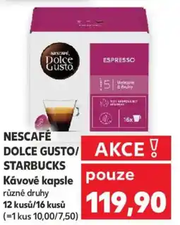 Kaufland NESCAFÉ DOLCE GUSTO STARBUCKS Κάνονέ kapsle nabídka