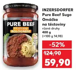 Kaufland INZERSDORFER Pure Beef Sugo Omáčka na těstoviny nabídka