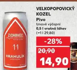 Kaufland VELKOPOPOVICKÝ KOZEL Pivo nabídka