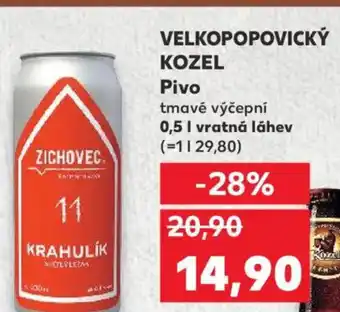 Kaufland VELKOPOPOVICKÝ KOZEL Pivo nabídka