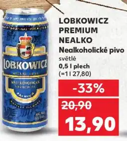 Kaufland LOBKOWICZ PREMIUM NEALKO Nealkoholické pivo nabídka