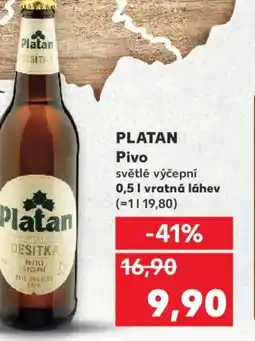 Kaufland PLATAN Pivo světlé výčepní nabídka
