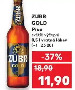 Kaufland ZUBR GOLD Pivo nabídka