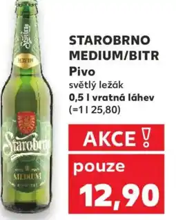 Kaufland STAROBRNO MEDIUM/BITR Pivo nabídka
