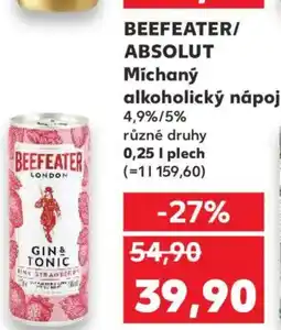 Kaufland BEEFEATER/ ABSOLUT Míchaný alkoholický nápoj nabídka