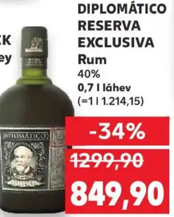 Kaufland DIPLOMÁTICO RESERVA EXCLUSIVA Rum nabídka