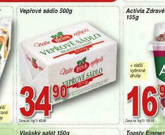 Lidl Vepřové sádlo nabídka