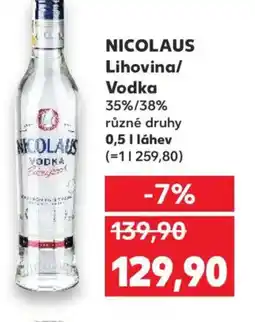 Kaufland NICOLAUS Lihovina/ Vodka nabídka