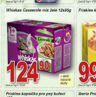 Lidl Whiskas casserole mix želé nabídka