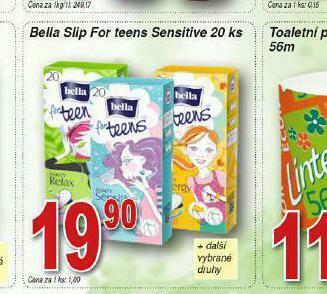 Lidl Bella slip for teens sensitive nabídka