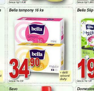 Lidl Bella tampony nabídka