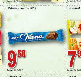 Lidl Milena mléčná nabídka