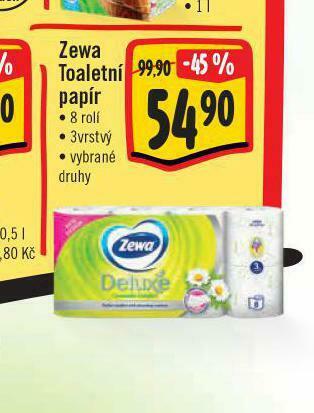 Jip Zewa deluxe toaletní papír nabídka