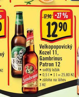 Jip Pivo velkopopovický kozel 11 nabídka
