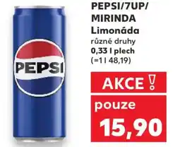 Kaufland PEPSI/7UP/ MIRINDA Limonáda nabídka