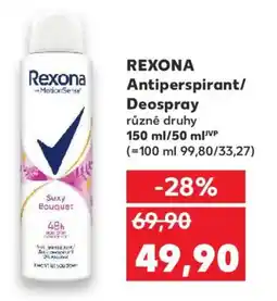 Kaufland REXONA Antiperspirant/ Deospray nabídka
