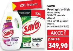 Kaufland SAVO Prací gel/prášek nabídka