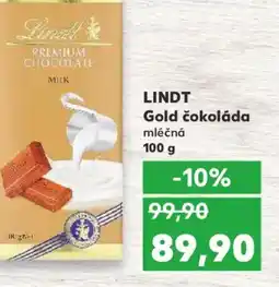 Kaufland LINDT Gold čokoláda mléčná nabídka
