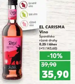Kaufland EL CARISMA Víno Španělsko nabídka