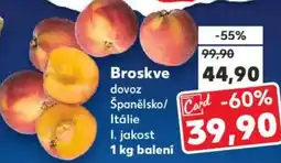 Kaufland Broskve nabídka