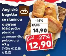 Kaufland Anglická bagetka se slaninou a sýrem nabídka