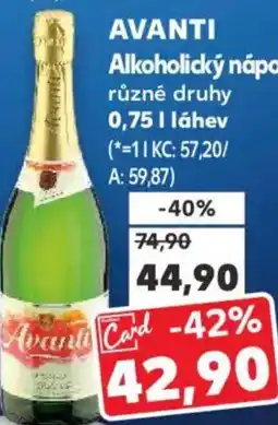Kaufland AVANTI Alkoholický nápoj nabídka