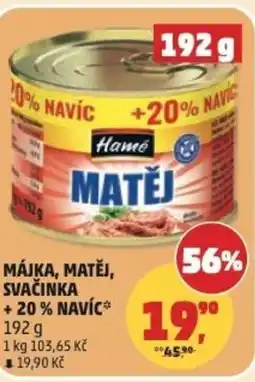 Penny Market Májka, matěj, svačinka + 20% navíc nabídka