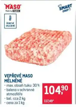 Makro Vepřové maso mleté nabídka