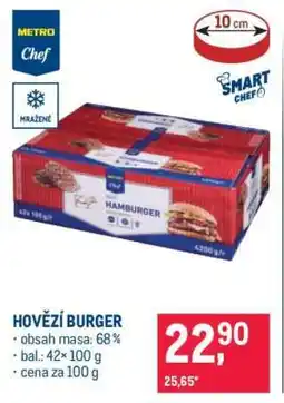 Makro Hovězí burger nabídka