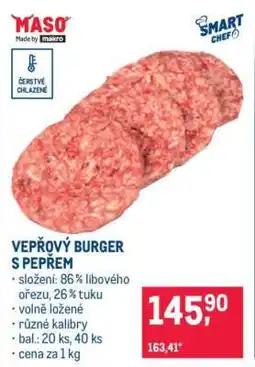 Makro VEPŘOVÝ BURGER S PEPŘEM nabídka