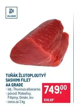 Makro Tuňák žlutoploutvý Sashimi filet AA grade nabídka