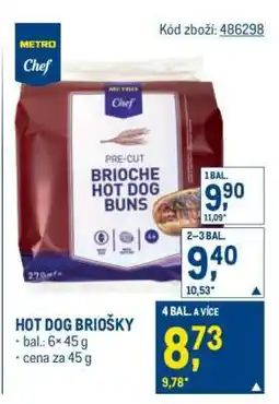 Makro HOT DOG BRIOŠKY nabídka
