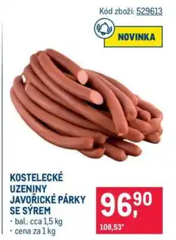 Makro Kostelecké uzeniny javořické párky se sýrem nabídka
