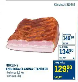 Makro MORLINY ANGLICKÁ SLANINA STANDARD nabídka