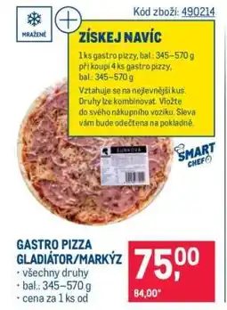 Makro GASTRO PIZZA GLADIÁTOR/MARKÝZ nabídka
