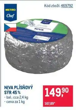 Makro NIVA PLÍSŇOVÝ SÝR 45 % nabídka