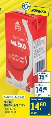 Makro Mléko trvanlivé 3,5 % nabídka