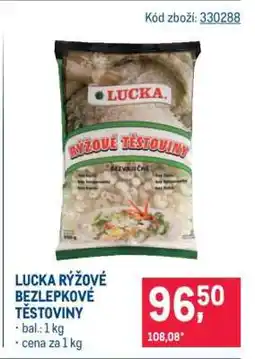 Makro Lucka rýžové bezlepkové těstoviny nabídka