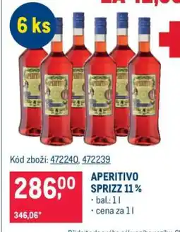 Makro APERITIVO SPRIZZ 11 % nabídka
