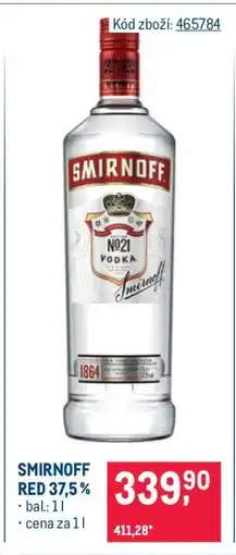 Makro Smirnoff Red 37,5 % nabídka