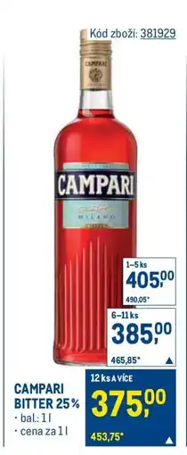 Makro Campari Bitter 25 % nabídka