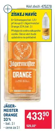 Makro Jägermeister Orange 33% nabídka