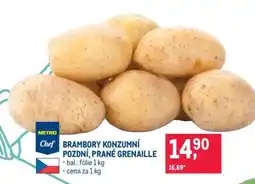 Makro BRAMBORY KONZUMNÍ POZDNÍ, PRANÉ GRENAILLE nabídka