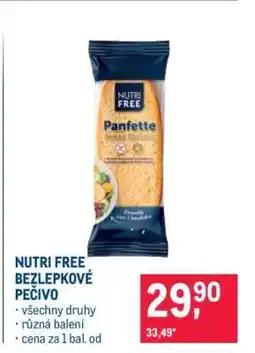 Makro NUTRI FREE BEZLEPKOVÉ PEČIVO nabídka