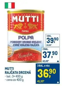 Makro MUTTI RAJČATA DRCENÁ nabídka