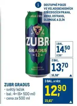 Makro ZUBR GRADUS nabídka