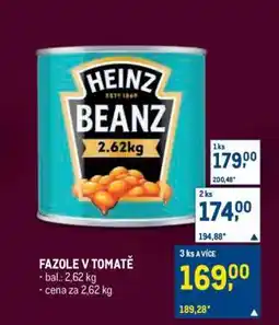 Makro FAZOLE V TOMATĚ nabídka