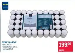 Makro Svíčky čajové nabídka